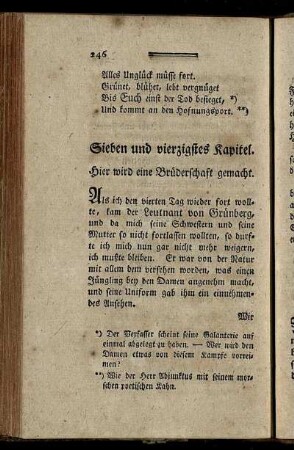 Sieben und vierzigstes Kapitel. Hier wird eine Brüderschaft gemacht.