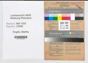 Entnazifizierung Martha Engels, geb. 27.11.1895 (Sekretaerin)