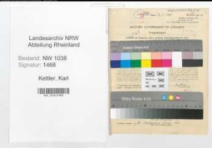Entnazifizierung Karl Kettler , geb. 20.11.1882 (Verleger)