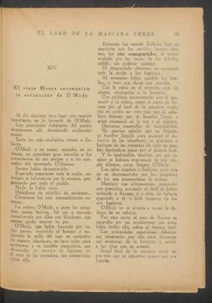 XIV - El viejo Moore reconquista la estimación de O'Mady