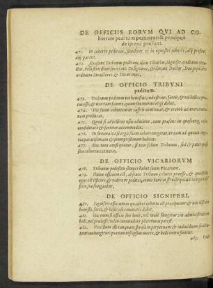 De Officio Tribuni peditum.