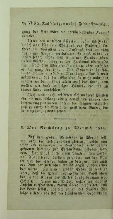 5. Der Reichstag zu Worms. 1521