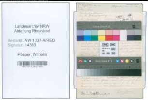 Entnazifizierung Wilhelm Hesper , geb. 22.01.1906 ()