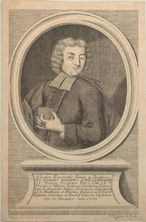 Admodum Reverendus Eximius ac Doctissimus ... Joannes Philippus Schellenberger ... Abbatis Fuldensis Consiliarius Ecclesiasticus ... obijt 30 Novembris Anno 1735