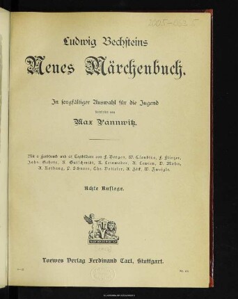 Ludwig Bechsteins neues Märchenbuch
