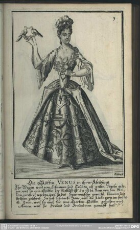Die Göttin Venus in ihrer Kleidung