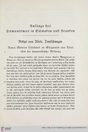 Niklas von Wyle, Teutschungen