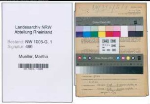 Entnazifizierung Martha Mueller , geb. 19.06.1896 (Verkaeuferin)