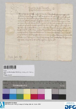 Conrat der Junger Herr zu Limpurg, Erbschenk, sagt der Nürnberger Kaufmannschaft zur Frankfurter Herbstmesse Geleit zu.