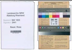 Entnazifizierung Rosa Bauer , geb. 22.05.1909 ()