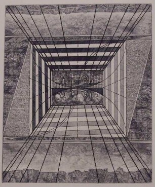 Grafikzyklus zum Thema "Wissenschaft-Technik-Mensch". Motiv "Narzißmus", 1984.