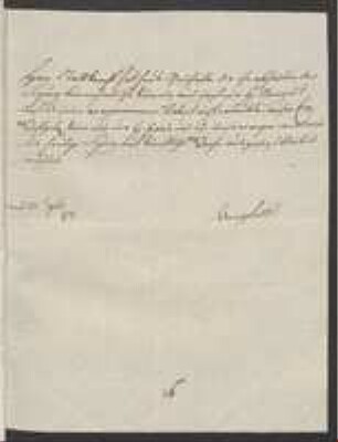 Brief von Arnold Bergfeld an Johann Jacob Kohlhaas