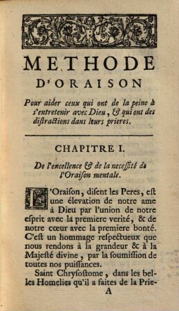 Méthode D'Oraison : avec une nouvelle forme de meditations