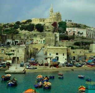 Gozo, Insel. Hafen von Mgarr an der Südküste