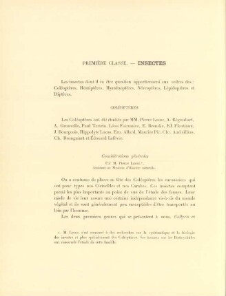 Première classe. - Insectes