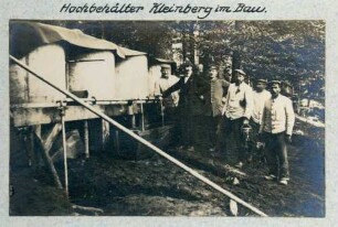 Foto eines im Bau befindlichen Hochbehälters am Kleinberg