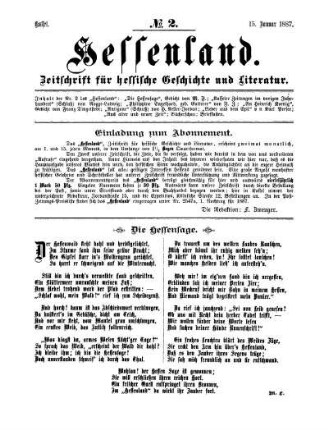 No. 2, 15. Januar 1887