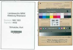 Entnazifizierung Kurt Schuecke, geb. 26.12.1893 (Landesflussmeister)