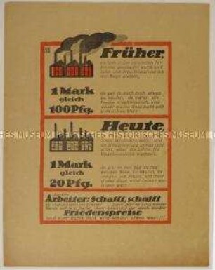 Flugblatt gegen Streiks und Aufruf zur Arbeit