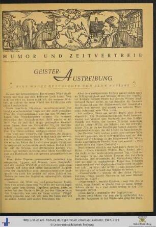 Geister-Austreibung.