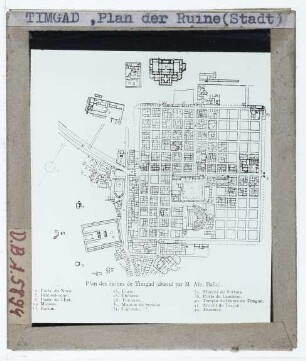 Timgad, römische Stadt Timgad : Grundriss, Lageplan