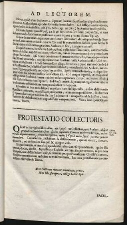 Protestatio Collectoris