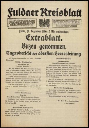Ausgabe vom Freitag, den 15. Dezember 1916.