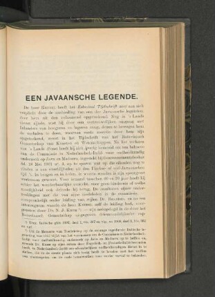 Een Javaansche Legende