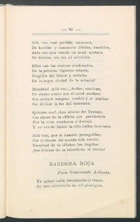 Bandera roja : Para Gumersindo Ardanaz