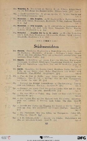 Städteansichten (Nr. 885-963)
