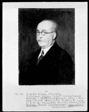 August Gürber (1864-1937), Professor der Medizin in Marburg