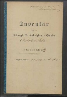 Inventar der Steinkohlengrube Odenbach-Roth auf das Etatsjahr
                        1844/45