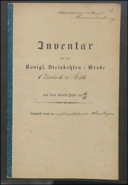 Inventar der Steinkohlengrube Odenbach-Roth auf das Etatsjahr
                        1844/45