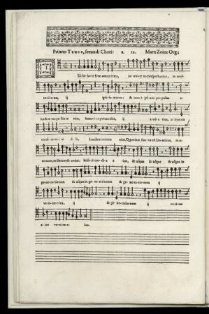 Primus Tenor, secundi Chori
