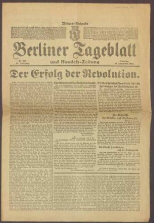 Ausgabe von "Berliner Tageblatt"
