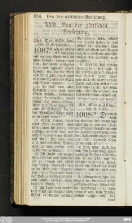 XVII. Von der göttlichen Vorsehung.