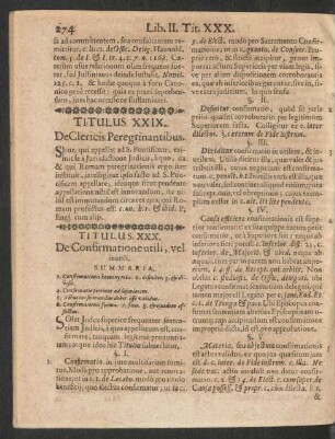 Titulus XXX. De Confirmatione utili, vel inutili