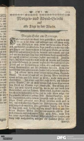 Morgen- und Abend-Gebete auf alle Tage in der Woche.