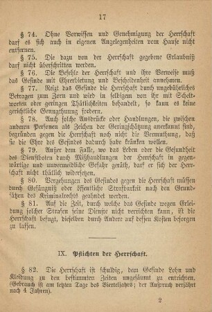 IX. Pflichten der Herrschaft