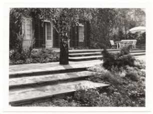 Garten Karl Hanke, Berlin-Grunewald: Blick zur Terrasse