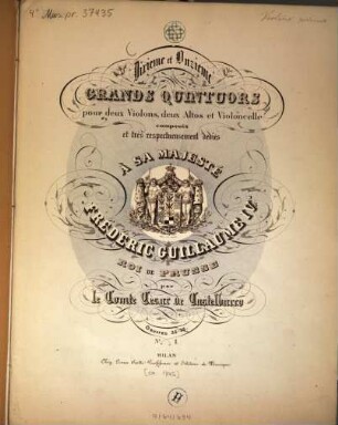 Dixième et onzième grands quintuor : pour 2 violons, 2 altos et violoncelle ; oeuv. 35-36 ; (1843)