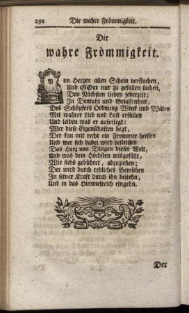 Die wahre Frömmigkeit. - Das dankbahre Herz bei der Empfindung der Güte Gottes nach vollbrachter Erndte.