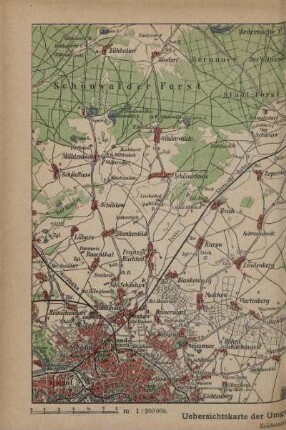 Karte: Uebersichtskarte der Umgebung von Berlin: Nordosten