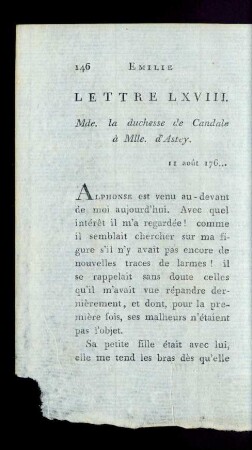 Lettre LXVIII.