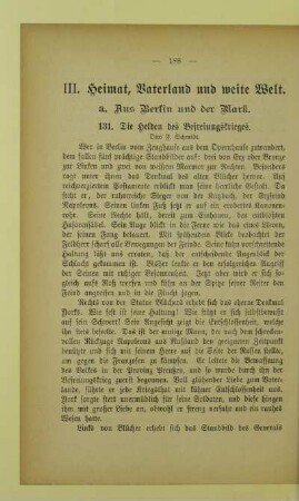III. Heimat, Vaterland und weite Welt