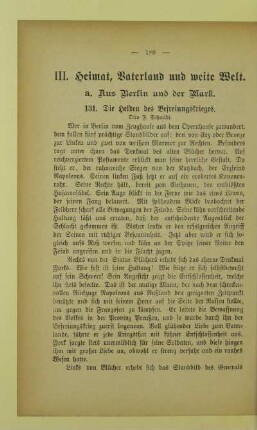 III. Heimat, Vaterland und weite Welt
