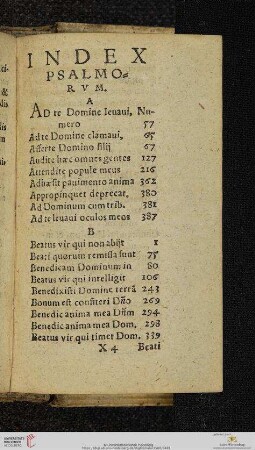 Index psalmorum