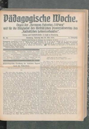 Staatsbürgerliche Erziehung der deutschen Jugend durch die Volksschule : [zweite Fortsetzung]
