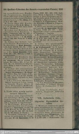 VII. Aetherische Oele