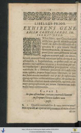 Libellus prior.